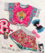PREORDER R135 - Vintage Glam - Panel - Pink - Girl with Heart - CHILD