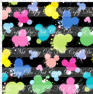 Retail - Little Mouse - Mouse Paint Splatters - Black - LARGE SCALE