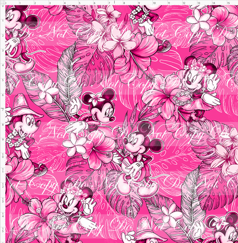 Retail - Aulani - Floral Monotone Characters - Pink - LARGE SCALE