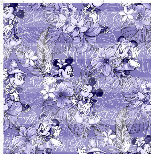 Retail - Aulani - Floral Monotone Characters - Purple - SMALL SCALE