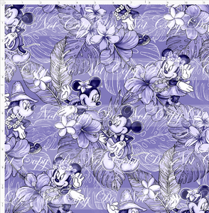 Retail - Aulani - Floral Monotone Characters - Purple - REGULAR SCALE