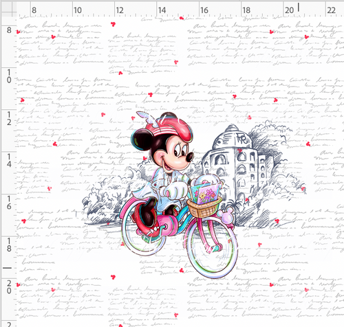 Retail - Little Mouse - Panel - Girl Mouse - Bike - ADULT