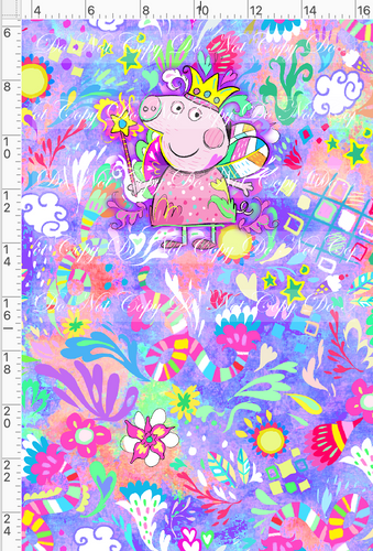 Retail - Artistic Pig - Panel - Pig Queen - Purple - CHILD