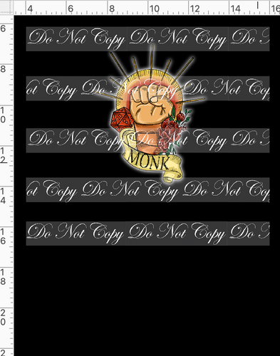 Retail - DND Tattoos - Panel - Monk - Colorful - CHILD