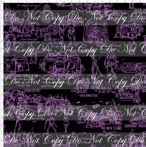 Retail - Galaxy's Edge Map - Black Background Purple Images - LARGE SCALE