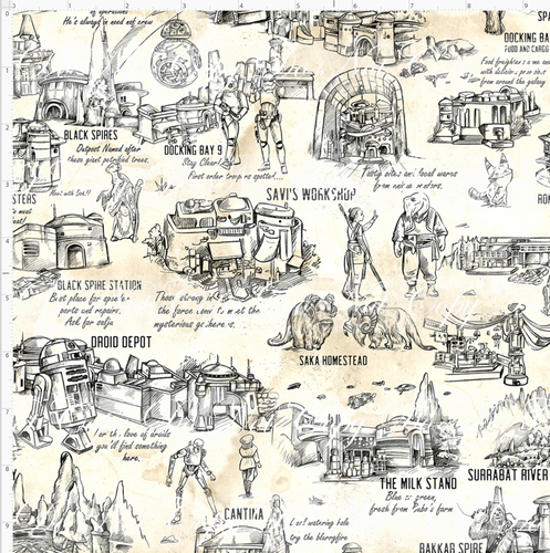 Retail - Galaxy's Edge Map - Map Background Black Images - SMALL SCALE