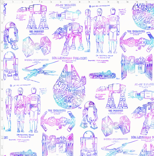 Retail - Sketchy Wars - Sketches - Color on White - LARGE SCALE
