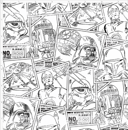 CATALOG - PREORDER R117 - Comic Wars - Cards - Black and White - SMALL SCALE