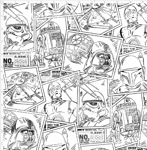 CATALOG - PREORDER R117 - Comic Wars - Cards - Black and White - REGULAR SCALE