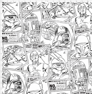 CATALOG - PREORDER R117 - Comic Wars - Cards - Black and White - LARGE SCALE