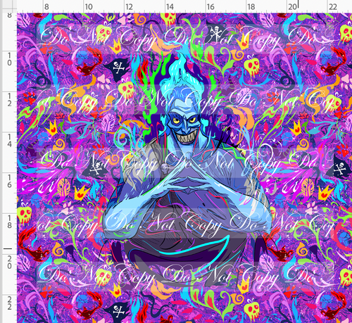 Retail- Artistic Villains - Panel - Blue Flames - Colorful - ADULT