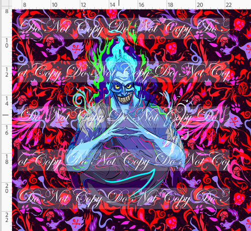 PREORDER - Artistic Villains - Panel - Blue Flames - Red Purple Pink - ADULT