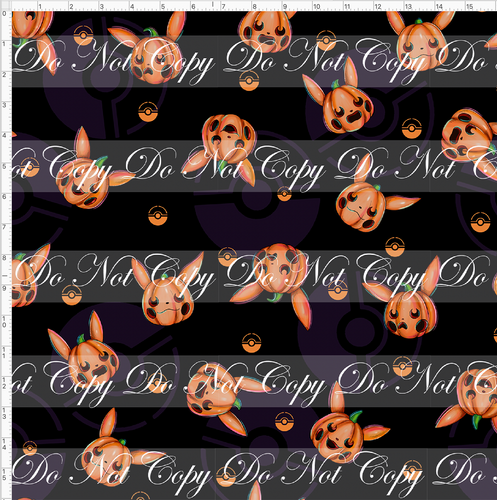 Retail - Halloween Critters - Pika Pumpkin - Black - REGULAR SCALE