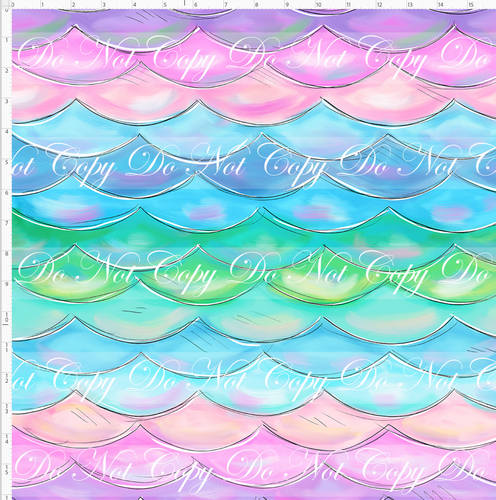 PREORDER - Mermaid Princesses - Mermaid Scales - Horizontal Color - LARGE SCALE