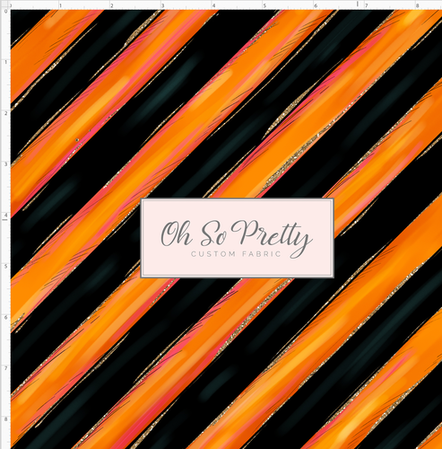 Retail - Batty Halloween Party - Stripes - Black Orange