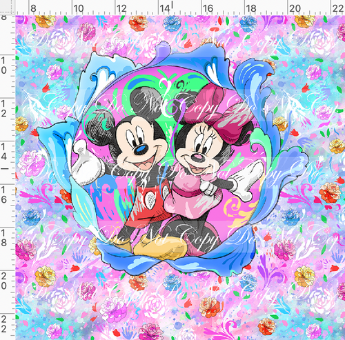 PREORDER - Artistic Blooms - Panel - Mice - ADULT