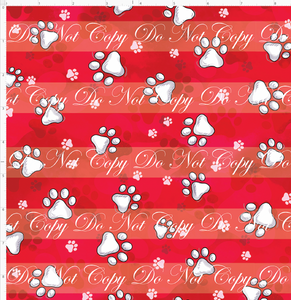 CATALOG - PREORDER - Christmas Heelers - Paw Prints - Red
