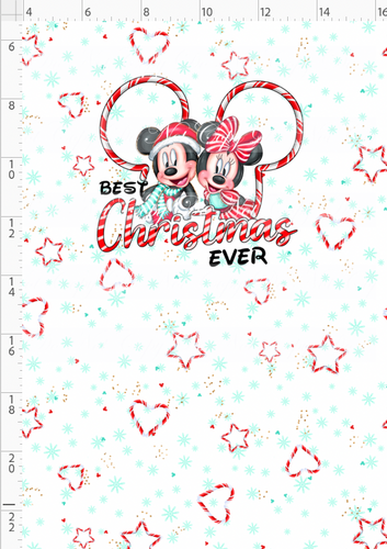CATALOG - PREORDER - Christmas Peppermint - Panel - Mice - CHILD