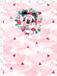 CATALOG - PREORDER - Poinsettia Mouse - Panel - Boy Mouse - Red - CHILD
