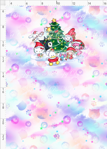 CATALOG - PREORDER - Christmas Kitty and Friends - Panel - Everyone - Colorful - CHILD