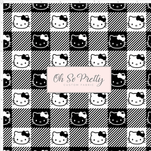 CATALOG - PREORDER - Christmas Kitty and Friends - Buffalo Plaid - Black White - SMALL SCALE