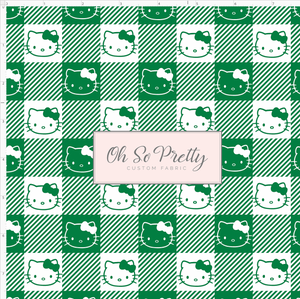 CATALOG - PREORDER - Christmas Kitty and Friends - Buffalo Plaid - Green White - SMALL SCALE