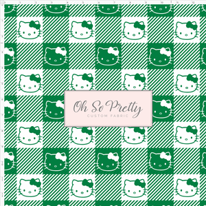 CATALOG - PREORDER - Christmas Kitty and Friends - Buffalo Plaid - Green White - REGULAR SCALE