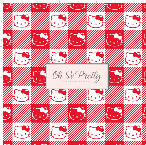CATALOG - PREORDER - Christmas Kitty and Friends - Buffalo Plaid - Red White - SMALL SCALE