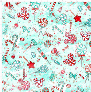 CATALOG - PREORDER - Christmas Peppermint - Candies - Aqua - LARGE SCALE