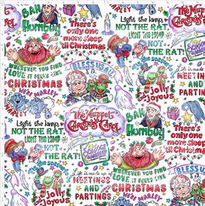 CATALOG - PREORDER - Christmas Carol Doodles - Main - White - REGULAR SCALE