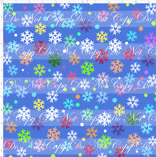 Retail - Festive Christmas - Snowflakes - Cornflower