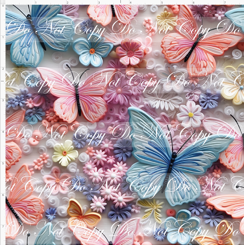 Retail - Embroidery Collection - 3D Butterflies - Rainbow - REGULAR SCALE