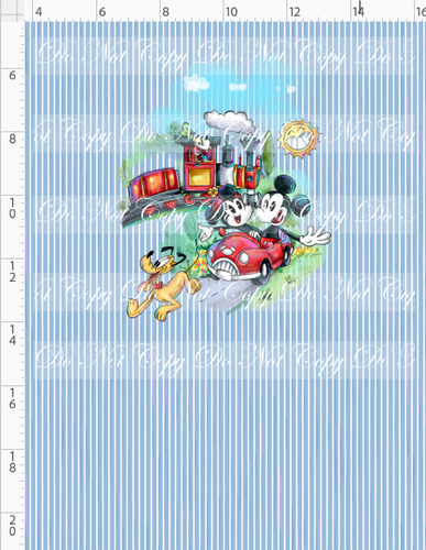 Retail - Railroad Adventures - Panel - Mouse - Stripe - CHILD