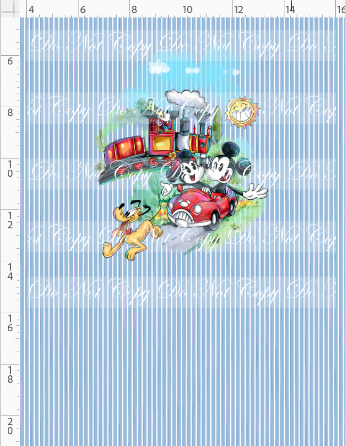 PREORDER R128 - Railroad Adventures - Panel - Mouse - Stripe - CHILD