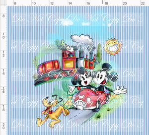 PREORDER R128 - Railroad Adventures - Panel - Mouse - Stripe - ADULT