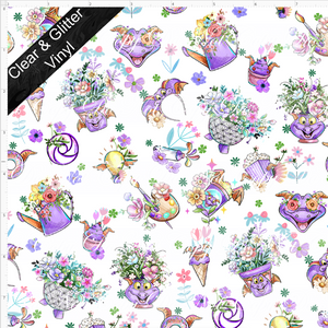 PREORDER - Floral Figgy - Elements - SMALL SCALE - CLEAR & GLITTER VINYL