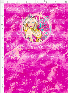 PREORDER R135 - Vintage Glam - Panel - Pink - Girl and Crown - CHILD
