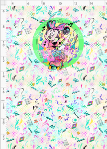 PREORDER R135 - Artistic 80s - Panel - Light Pastel - Girl Mouse - CHILD