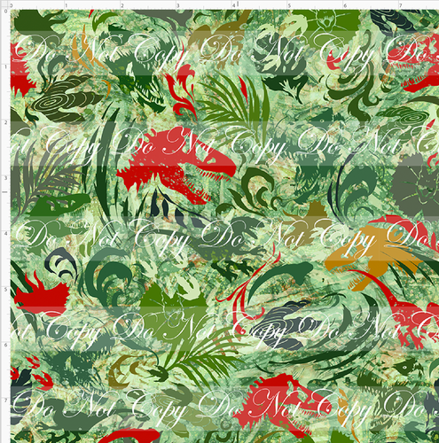 PREORDER R135 - Artistic Dinosaurs - Coordinate - Green - SMALL SCALE
