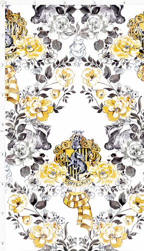 PREORDER R135 - HP Damask - Yellow House - SMALL SCALE