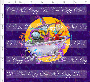 PREORDER - Artistic Skellington - Panel - Purple - 3 Kids - ADULT
