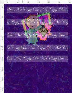 PREORDER R136 - Artistic Skellington - Panel - Purple - Boy with Head - CHILD