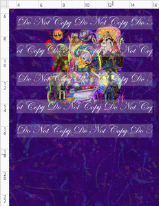 PREORDER R136 - Artistic Skellington - Panel - Purple - Everyone - CHILD