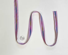 RETAIL Zipper Tape - Lavender Tape with Rainbow coils