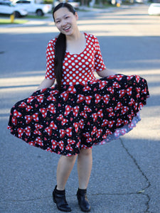 PREORDER - Classic Mouse - Bows - Black - LARGE SCALE