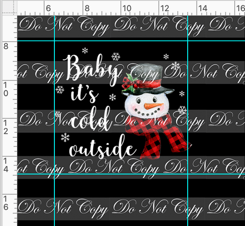 CATALOG - PREORDER - Christmas Wish - Panel - Cold Outside - Black - CHILD