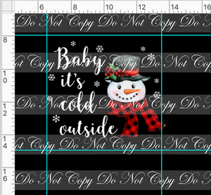 CATALOG - PREORDER - Christmas Wish - Panel - Cold Outside - Black - ADULT