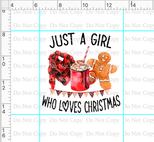 CATALOG - PREORDER - Christmas Wish - Panel - Just a Girl - White - ADULT