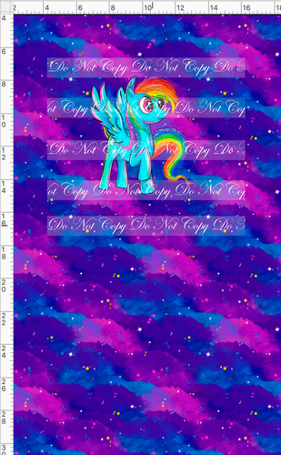 CATALOG - PREORDER R48 - We Got This Together - PANEL - Rainbow Pony with Clouds