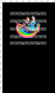 CATALOG  - PREORDER R49 - Rainbow World - Princess - PANEL - Black - ADULT